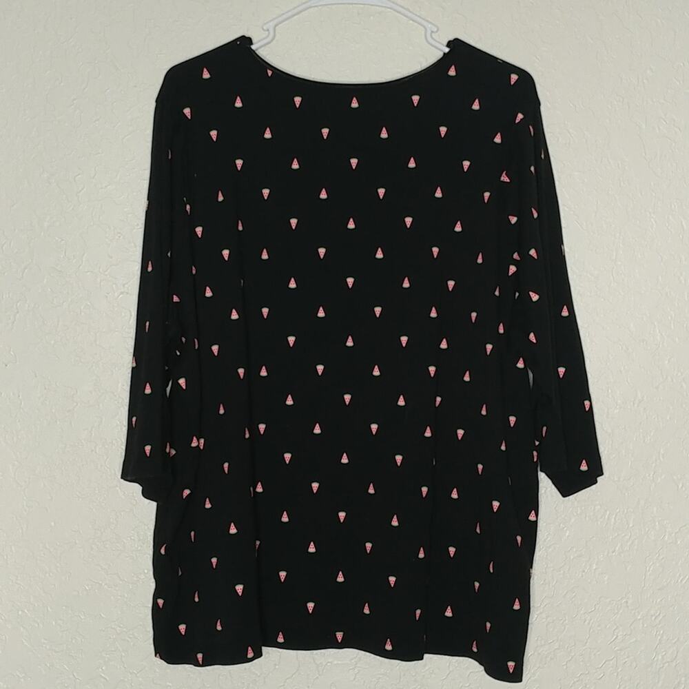 CJ Banks Watermelon Print Top Size 3X - Picture 2 of 4